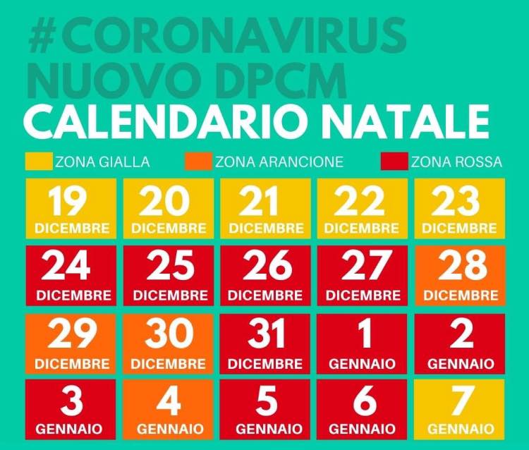 🔴🟠 Tra rosso e arancione ecco cosa prevede il nuovo decreto per le festività 