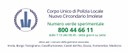 Corpo Unico di Polizia Locale: attivato il numero verde 800 44 66 11