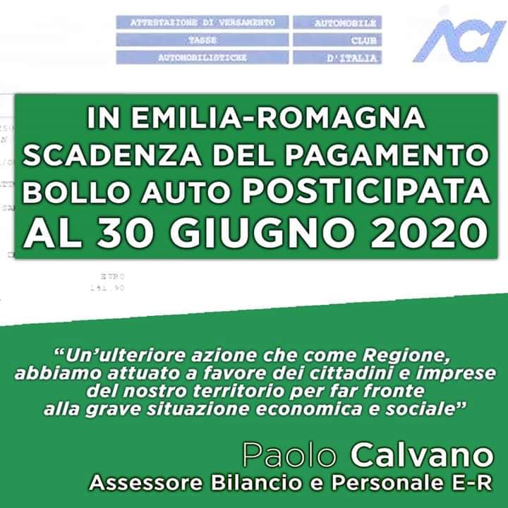 Scadenza pagamento bollo auto posticipata al 30 giugno 2020